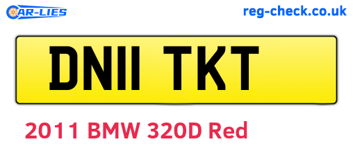 DN11TKT are the vehicle registration plates.