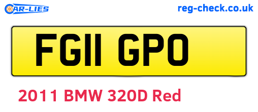 FG11GPO are the vehicle registration plates.