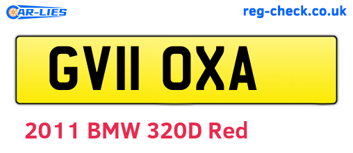 GV11OXA are the vehicle registration plates.