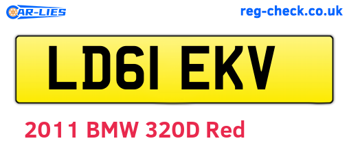 LD61EKV are the vehicle registration plates.