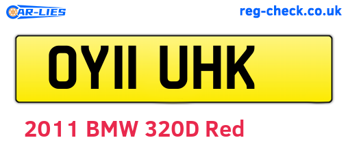 OY11UHK are the vehicle registration plates.