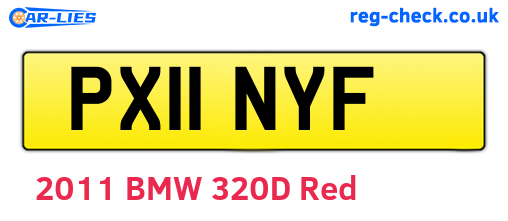 PX11NYF are the vehicle registration plates.
