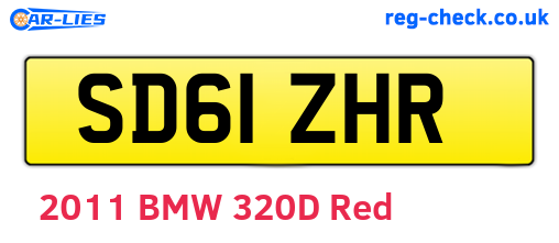 SD61ZHR are the vehicle registration plates.
