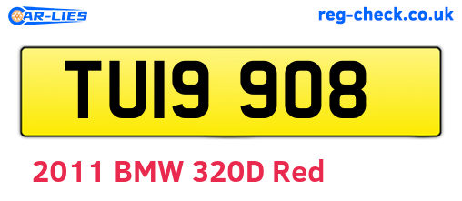 TUI9908 are the vehicle registration plates.