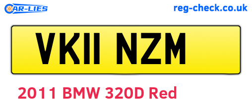 VK11NZM are the vehicle registration plates.