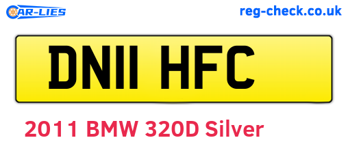 DN11HFC are the vehicle registration plates.