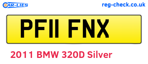 PF11FNX are the vehicle registration plates.