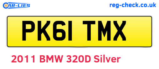 PK61TMX are the vehicle registration plates.