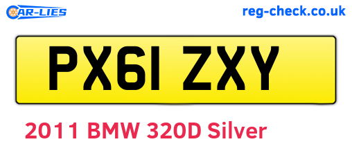 PX61ZXY are the vehicle registration plates.