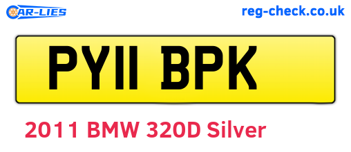 PY11BPK are the vehicle registration plates.
