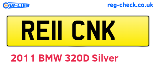 RE11CNK are the vehicle registration plates.