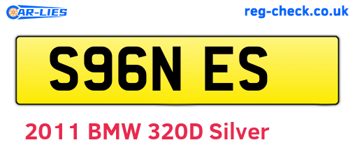 S96NES are the vehicle registration plates.
