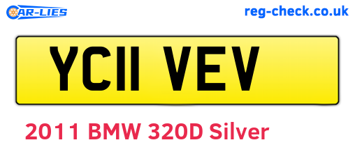 YC11VEV are the vehicle registration plates.
