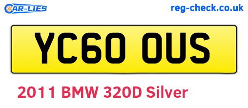 YC60OUS are the vehicle registration plates.