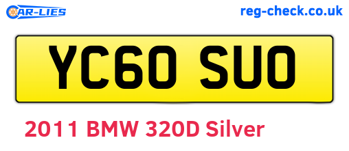 YC60SUO are the vehicle registration plates.