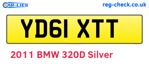 YD61XTT are the vehicle registration plates.
