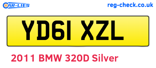YD61XZL are the vehicle registration plates.