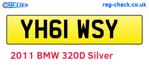 YH61WSY are the vehicle registration plates.