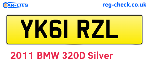 YK61RZL are the vehicle registration plates.