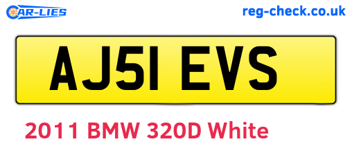 AJ51EVS are the vehicle registration plates.