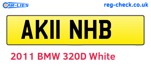 AK11NHB are the vehicle registration plates.