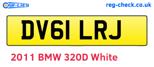 DV61LRJ are the vehicle registration plates.