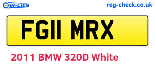 FG11MRX are the vehicle registration plates.
