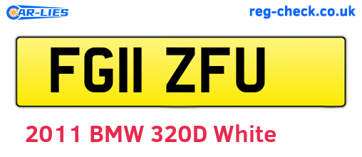 FG11ZFU are the vehicle registration plates.