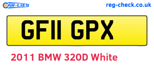 GF11GPX are the vehicle registration plates.