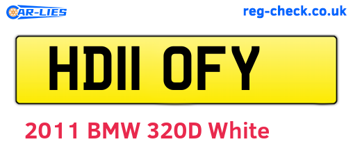HD11OFY are the vehicle registration plates.