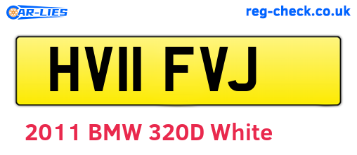 HV11FVJ are the vehicle registration plates.