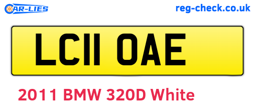 LC11OAE are the vehicle registration plates.