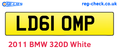 LD61OMP are the vehicle registration plates.