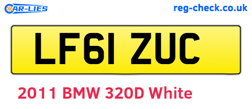 LF61ZUC are the vehicle registration plates.