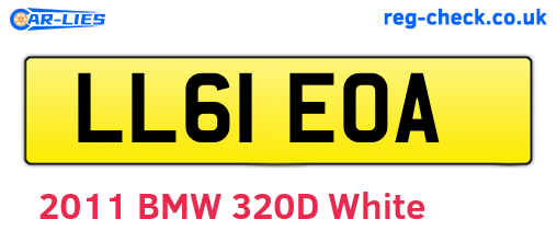 LL61EOA are the vehicle registration plates.