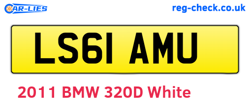LS61AMU are the vehicle registration plates.
