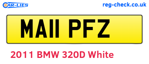 MA11PFZ are the vehicle registration plates.