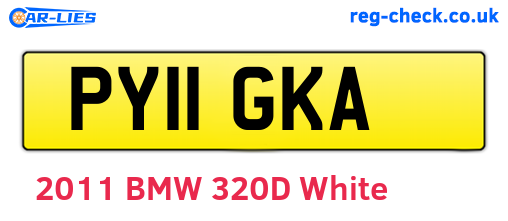 PY11GKA are the vehicle registration plates.