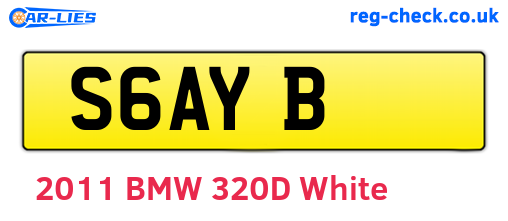 S6AYB are the vehicle registration plates.