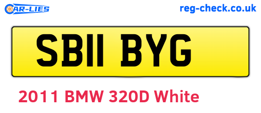 SB11BYG are the vehicle registration plates.
