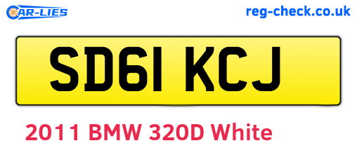 SD61KCJ are the vehicle registration plates.