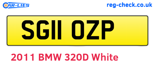 SG11OZP are the vehicle registration plates.
