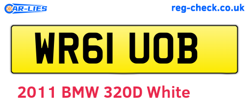 WR61UOB are the vehicle registration plates.