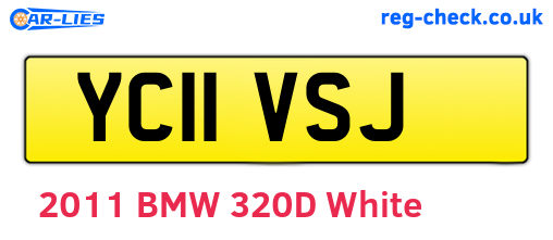 YC11VSJ are the vehicle registration plates.