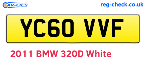 YC60VVF are the vehicle registration plates.