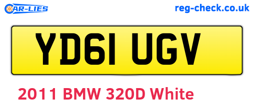 YD61UGV are the vehicle registration plates.