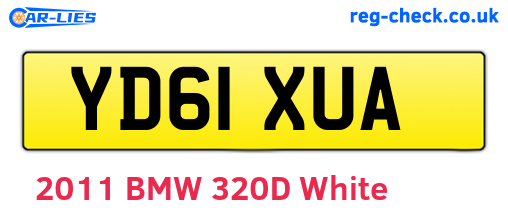 YD61XUA are the vehicle registration plates.