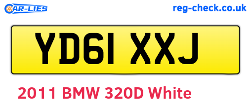 YD61XXJ are the vehicle registration plates.