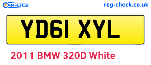 YD61XYL are the vehicle registration plates.