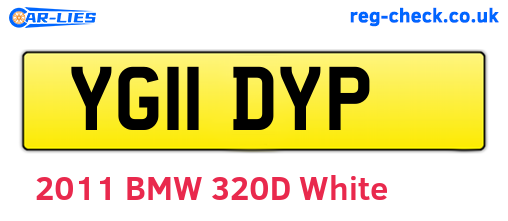 YG11DYP are the vehicle registration plates.